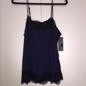 NWT Silky Cami With Lace Detail